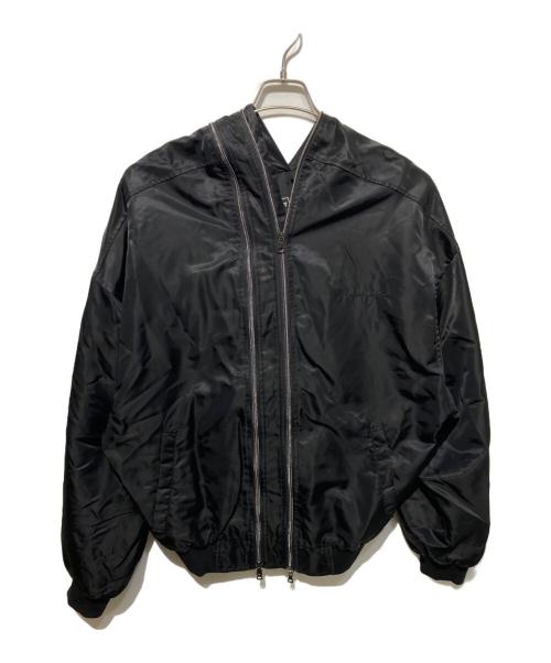 Y/PROJECT（ワイ プロジェクト）Y/PROJECT (ワイ プロジェクト) ダブルジップボンバージャケット ブラック サイズ:Sの古着・服飾アイテム