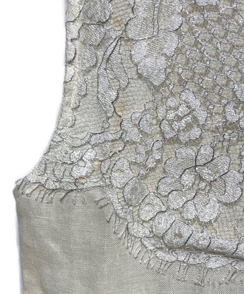 ebure（エブール）ebure (エブール) リネンレースワンピース アイボリー サイズ:36の古着・服飾アイテム