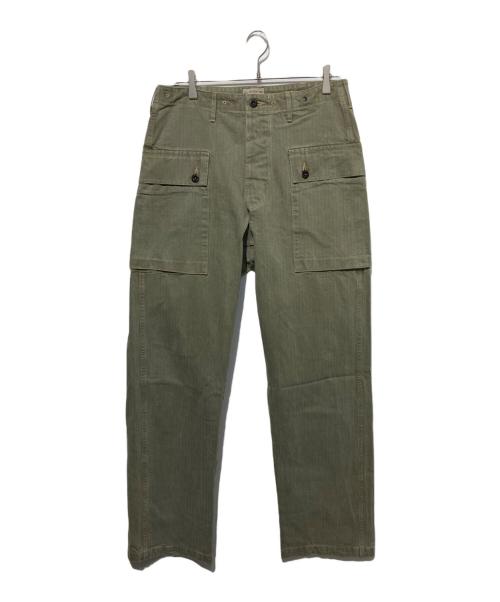 BUZZ RICKSON'S（バズリクソンズ）BUZZ RICKSON'S (バズリクソンズ) U.S.マリーンコープス・ヘリンボーンパンツ カーキ サイズ:W34の古着・服飾アイテム