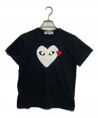 PLAY COMME des GARCONSプレイコムデギャルソン）の古着「ハートワッペンTシャツ」｜ブラック
