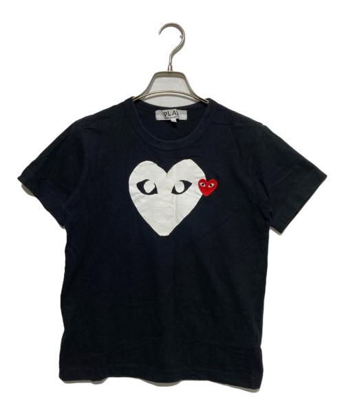 PLAY COMME des GARCONS（プレイコムデギャルソン）PLAY COMME des GARCONS (プレイコムデギャルソン) ハートワッペンTシャツ ブラック サイズ:Lの古着・服飾アイテム
