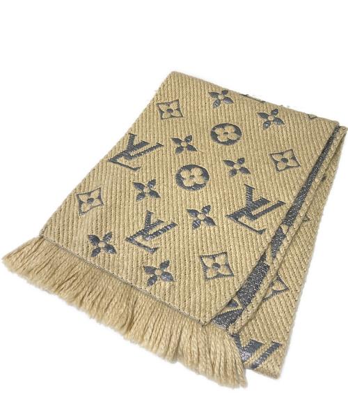 LOUIS VUITTON（ルイ ヴィトン）LOUIS VUITTON (ルイ ヴィトン) エシャルプ ロゴマニア マフラー ベージュの古着・服飾アイテム