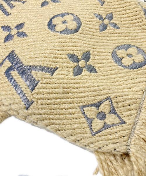 LOUIS VUITTON（ルイ ヴィトン）LOUIS VUITTON (ルイ ヴィトン) エシャルプ ロゴマニア マフラー ベージュの古着・服飾アイテム