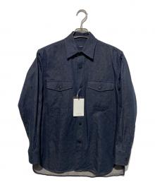 YLEVE（イレーヴ）の古着「オフィサーシャツ」｜ネイビー