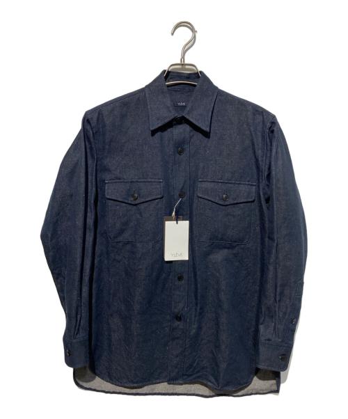 YLEVE（イレーヴ）YLEVE (イレーヴ) オフィサーシャツ ネイビーの古着・服飾アイテム