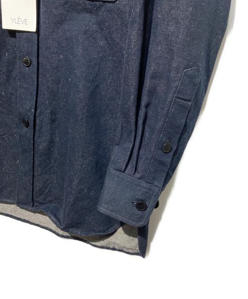 YLEVE（イレーヴ）YLEVE (イレーヴ) オフィサーシャツ ネイビーの古着・服飾アイテム