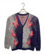 Needlesニードルズ）の古着「Mohair Cardigan - Papillon」｜グレー×ネイビー