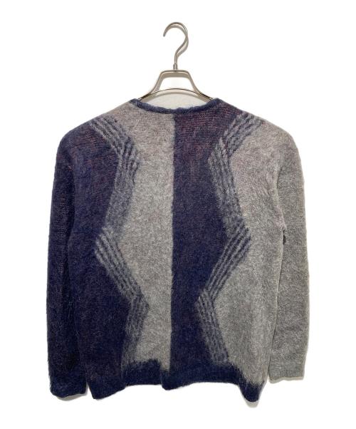 Needles（ニードルズ）Needles (ニードルズ) Mohair Cardigan - Papillon グレー×ネイビー サイズ:Lの古着・服飾アイテム