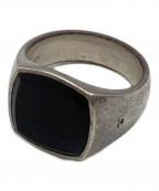 TOM WOODトムウッド）の古着「Cushion Black Onyx リング」｜シルバー
