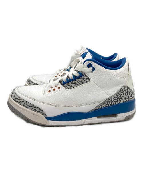 NIKE（ナイキ）NIKE (ナイキ) AIR JORDAN 3 RETRO ミッドカットスニーカー ホワイト×ブルー サイズ:29cmの古着・服飾アイテム