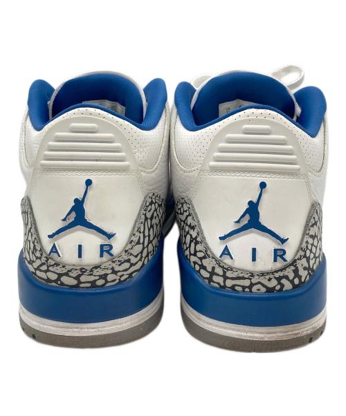 NIKE（ナイキ）NIKE (ナイキ) AIR JORDAN 3 RETRO ミッドカットスニーカー ホワイト×ブルー サイズ:29cmの古着・服飾アイテム