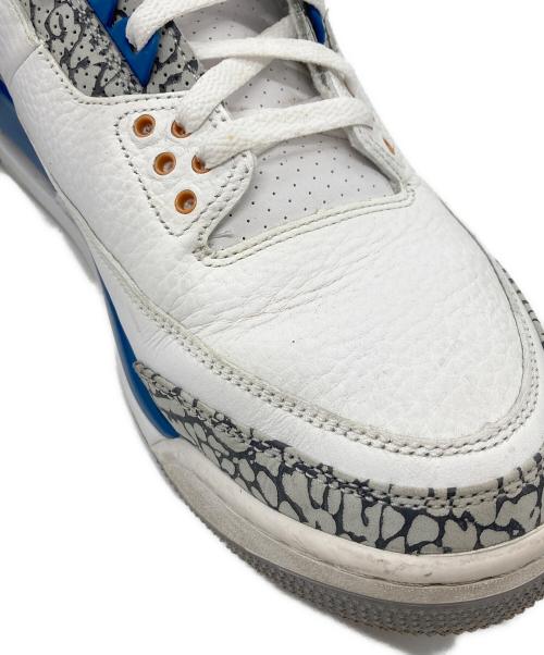 NIKE（ナイキ）NIKE (ナイキ) AIR JORDAN 3 RETRO ミッドカットスニーカー ホワイト×ブルー サイズ:29cmの古着・服飾アイテム