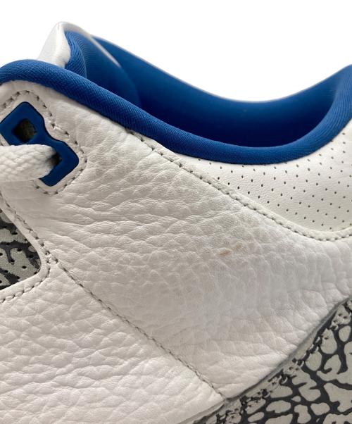 NIKE（ナイキ）NIKE (ナイキ) AIR JORDAN 3 RETRO ミッドカットスニーカー ホワイト×ブルー サイズ:29cmの古着・服飾アイテム