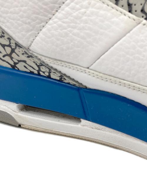 NIKE（ナイキ）NIKE (ナイキ) AIR JORDAN 3 RETRO ミッドカットスニーカー ホワイト×ブルー サイズ:29cmの古着・服飾アイテム