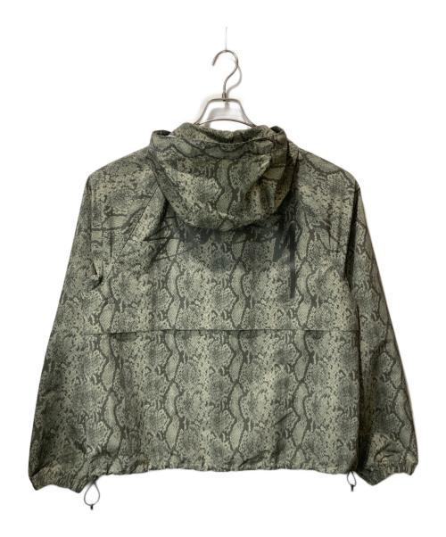 stussy（ステューシー）stussy (ステューシー) BEACH SHELL SNAKE PRINT NYLON  ジャケット グレー サイズ:Sの古着・服飾アイテム