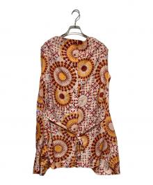 Vivienne Westwood RED LABE（ヴィヴィアンウエストウッドレッドレーベル）の古着「幾何学花柄 チュニックワンピース」｜オレンジ×レッド