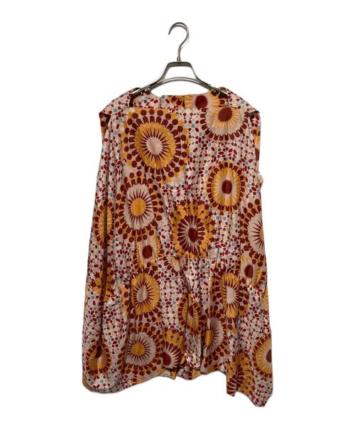 Vivienne Westwood RED LABE（ヴィヴィアンウエストウッドレッドレーベル）Vivienne Westwood RED LABE (ヴィヴィアンウエストウッドレッドレーベル) 幾何学花柄 チュニックワンピース オレンジ×レッド サイズ:2の古着・服飾アイテム
