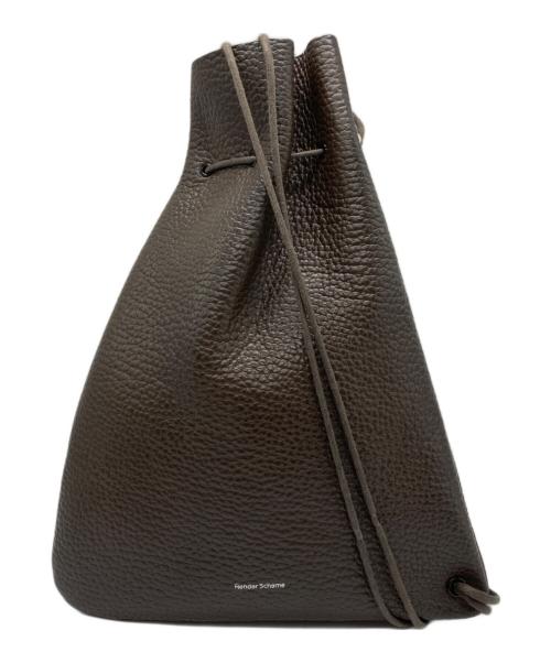 HENDER SCHEME（エンダースキーマ）HENDER SCHEME (エンダースキーマ) Zacc 巾着レザーバッグ ブラウンの古着・服飾アイテム