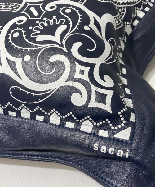 sacai（サカイ）sacai (サカイ) バンダナプリントワンショルダーバッグ ネイビーの古着・服飾アイテム