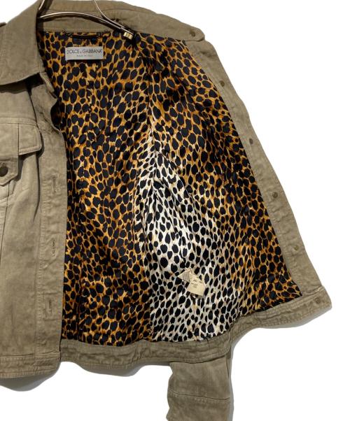 DOLCE & GABBANA（ドルチェ＆ガッバーナ）DOLCE & GABBANA (ドルチェ＆ガッバーナ) ミリタリーデニムジャケット ベージュ サイズ:40の古着・服飾アイテム