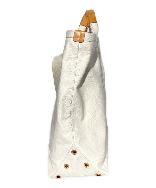 HENDER SCHEME（エンダースキーマ）Hender Scheme (エンダースキーマ) campus bag big トートバッグ ホワイト×ブラウンの古着・服飾アイテム