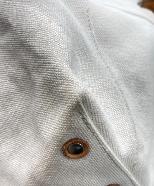 HENDER SCHEME（エンダースキーマ）Hender Scheme (エンダースキーマ) campus bag big トートバッグ ホワイト×ブラウンの古着・服飾アイテム