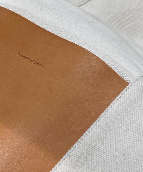 HENDER SCHEME（エンダースキーマ）Hender Scheme (エンダースキーマ) campus bag big トートバッグ ホワイト×ブラウンの古着・服飾アイテム