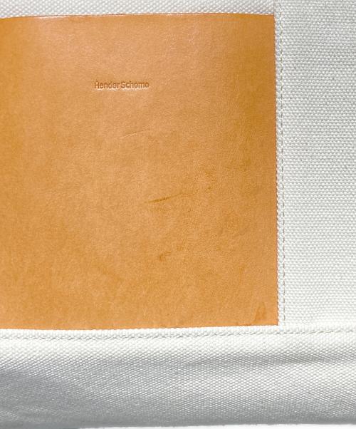 HENDER SCHEME（エンダースキーマ）Hender Scheme (エンダースキーマ) campus bag big トートバッグ ホワイト×ブラウンの古着・服飾アイテム