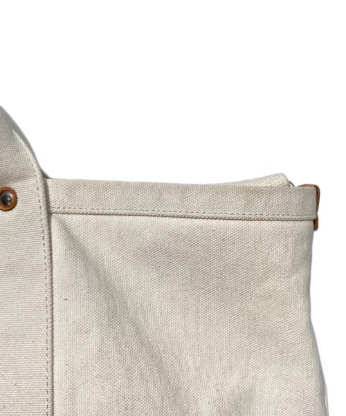 HENDER SCHEME（エンダースキーマ）Hender Scheme (エンダースキーマ) campus bag big トートバッグ ホワイト×ブラウンの古着・服飾アイテム