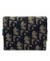 DIOR (ディオール) オブリーク ジャガード ショルダーミニウォレット ベージュ×ネイビー：45000円