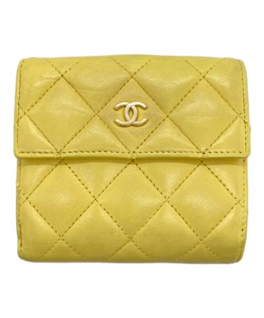 新品未使用CHANEL 三つ折り財布 正規品 マトラッセ イエロー 3041005214488489_01_4007w.jpeg