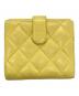 CHANEL (シャネル) マトラッセ 三つ折り財布 イエロー：30000円