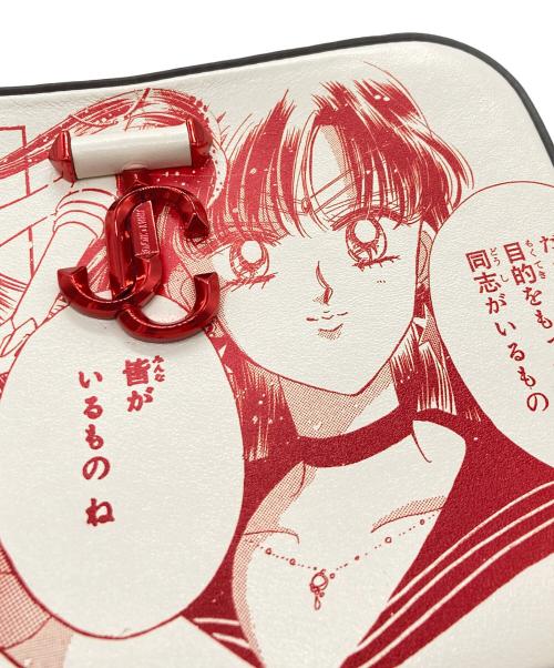 JIMMY CHOO（ジミーチュウ）JIMMY CHOO (ジミーチュウ) SAILOR MOON (セーラームーン) セーラーマーズ・アヴェニュー バニティバッグ ホワイト×レッドの古着・服飾アイテム