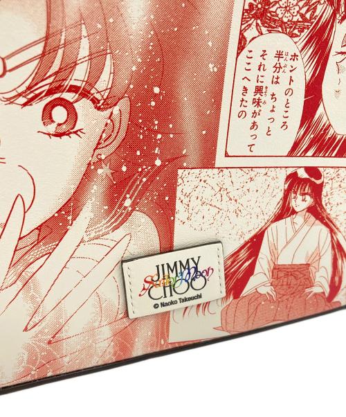 JIMMY CHOO（ジミーチュウ）JIMMY CHOO (ジミーチュウ) SAILOR MOON (セーラームーン) セーラーマーズ・アヴェニュー バニティバッグ ホワイト×レッドの古着・服飾アイテム