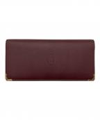 Cartierカルティエ）の古着「マスト ドゥ 札入れ」｜ワインレッド