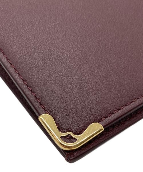 Cartier（カルティエ）Cartier (カルティエ) マスト ドゥ 札入れ ワインレッドの古着・服飾アイテム