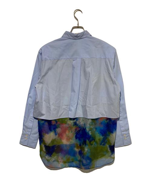HERALBONY（ヘラルボニー）HERALBONY (ヘラルボニー) オーガンジーレイヤードシャツ「桜」 ブルー サイズ:Fの古着・服飾アイテム