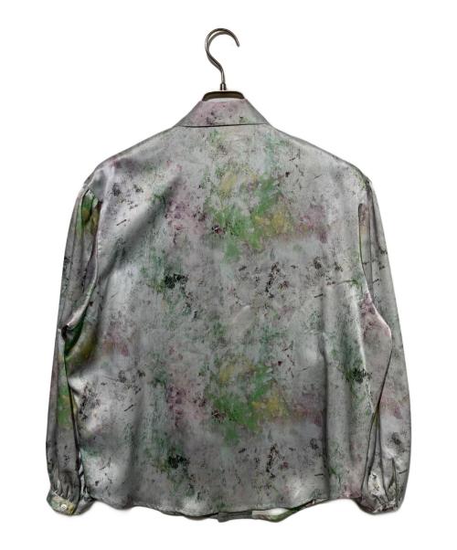 HERALBONY（ヘラルボニー）HERALBONY (ヘラルボニー) サテンボウタイブラウス「サクラ」 グレー サイズ:Fの古着・服飾アイテム