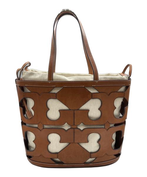 TORY BURCH（トリーバーチ）TORY BURCH (トリーバーチ) エラ カットアウトトートバッグ ブラウンの古着・服飾アイテム