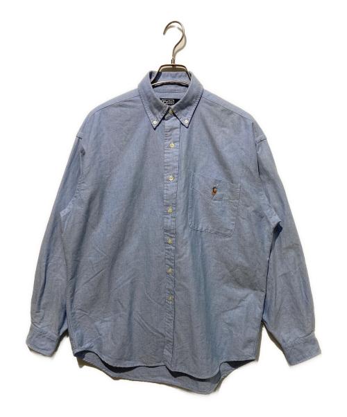 POLO RALPH LAUREN（ポロ・ラルフローレン）POLO RALPH LAUREN (ポロ・ラルフローレン) ビッグフィットオックスフォードシャツ ブルー サイズ:Sの古着・服飾アイテム