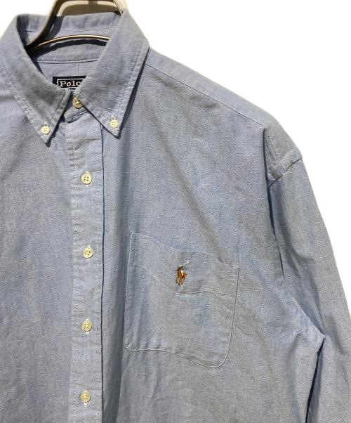 POLO RALPH LAUREN（ポロ・ラルフローレン）POLO RALPH LAUREN (ポロ・ラルフローレン) ビッグフィットオックスフォードシャツ ブルー サイズ:Sの古着・服飾アイテム