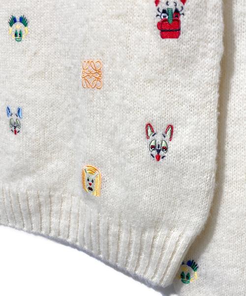 LOEWE（ロエベ）LOEWE (ロエベ) embroidered wool sweater/エンブロイダリー プルオーバー ベージュ サイズ:ＸＳの古着・服飾アイテム
