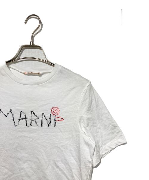 MARNI（マルニ）MARNI (マルニ) ロゴ刺繍クロップドTシャツ ホワイト サイズ:Kids 12の古着・服飾アイテム