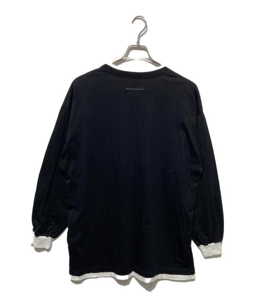 MM6 Maison Margiela（エムエムシックスメゾンマルジェラ）MM6 Maison Margiela (エムエムシックスメゾンマルジェラ) フェイクレイヤード L/S Tee ブラック サイズ:Sの古着・服飾アイテム
