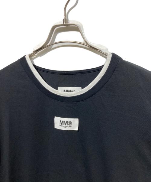 MM6 Maison Margiela（エムエムシックスメゾンマルジェラ）MM6 Maison Margiela (エムエムシックスメゾンマルジェラ) フェイクレイヤード L/S Tee ブラック サイズ:Sの古着・服飾アイテム