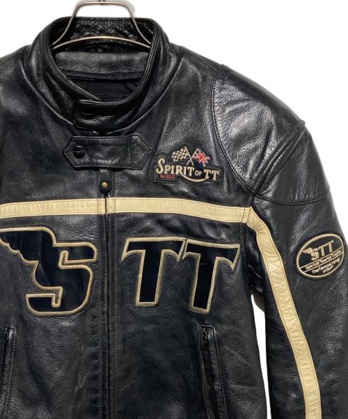 USED（ユーズド）USED (ユーズド) レザーバイカージャケット ブラック サイズ:XSの古着・服飾アイテム