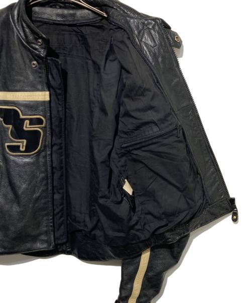 USED（ユーズド）USED (ユーズド) レザーバイカージャケット ブラック サイズ:XSの古着・服飾アイテム