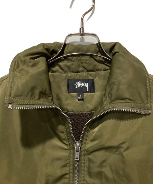 stussy（ステューシー）stussy (ステューシー) PILE LINED ZIP JACKET グリーン サイズ:Ｓの古着・服飾アイテム