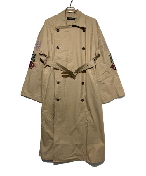 SHIROMA（シロマ）SHIROMA (シロマ) 刺繍装飾トレンチコート ベージュ サイズ:Fの古着・服飾アイテム