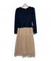 HER LIP TO (ハーリップトゥ) Baccarat Tule Long Dres ネイビー×ベージュ サイズ:S：10000円